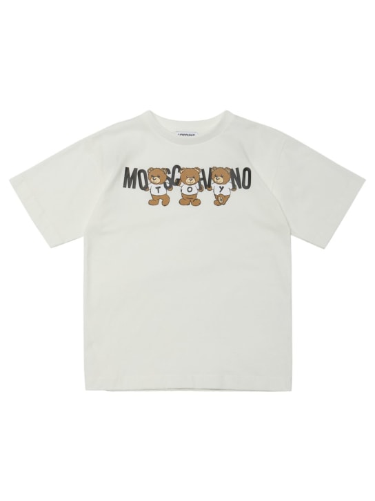 Moschino: コットンジャージーTシャツ - kids-boys_0 | Luisa Via Roma