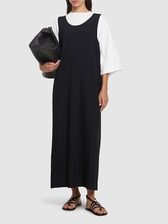 The Row: Agla viscose blend midi dress - women_1 | Luisa Via Roma