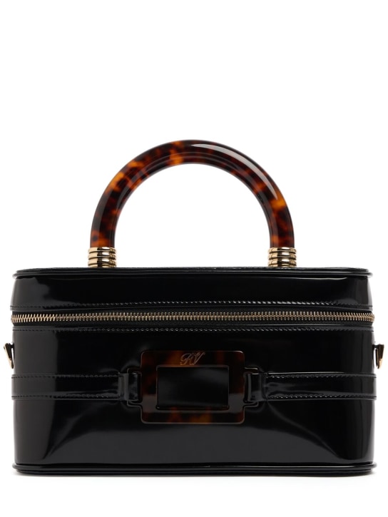 Roger Vivier: Mini Belle Vivier Vanity top handle bag - Siyah - women_0 | Luisa Via Roma