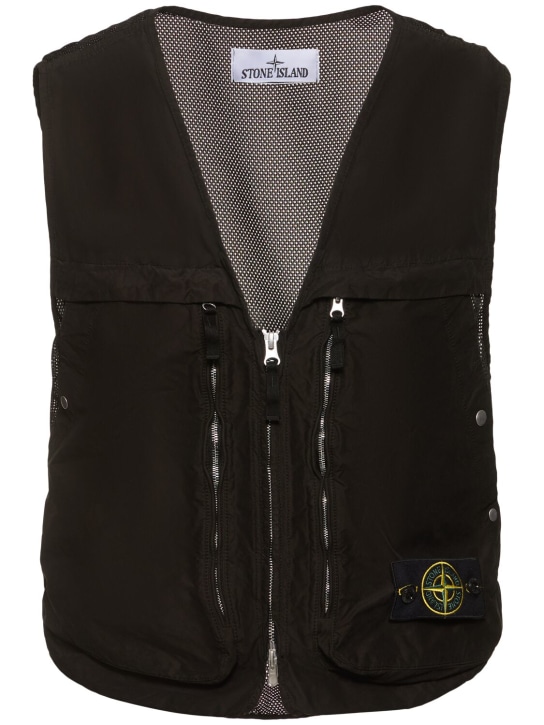 Stone Island: Vest - 黑色 - men_0 | Luisa Via Roma