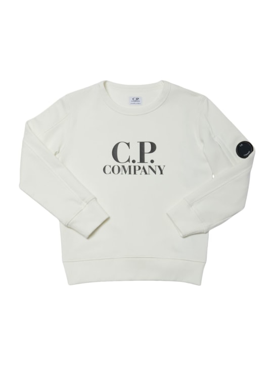 C.P. Company: Sweatshirt aus Baumwolle - Weiß - kids-boys_0 | Luisa Via Roma