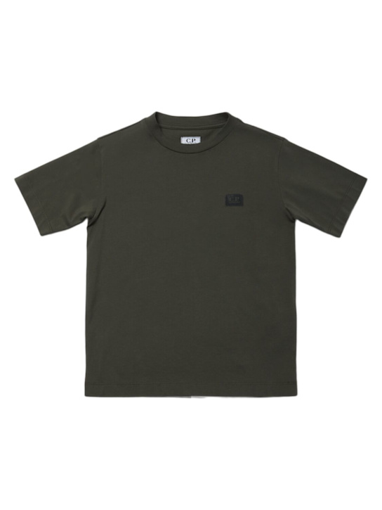 C.P. Company: Cotton jersey logo t-shirt - kids-boys_0 | Luisa Via Roma