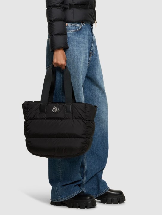 Moncler: Caradoc quilted nylon tote bag - 블랙 - women_1 | Luisa Via Roma
