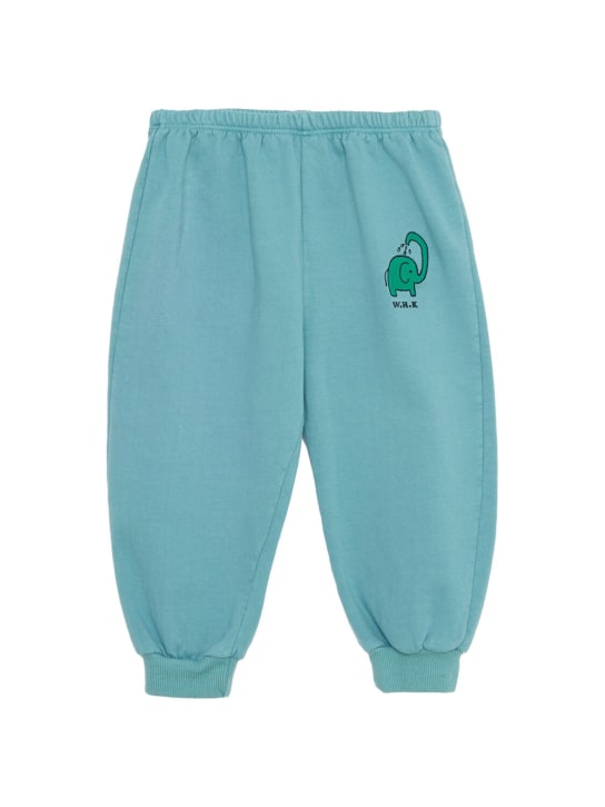 Weekend House Kids: Printed organic cotton blend sweatpants - Green - kids-boys_0 | Luisa Via Roma