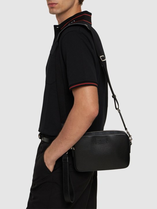 Gucci: Gucci blend GG crossbody bag - Black - men_1 | Luisa Via Roma