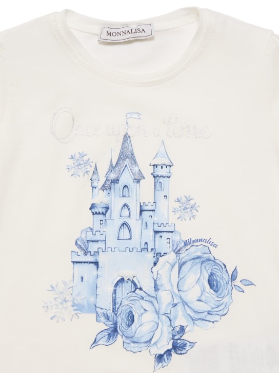 Monnalisa: T-shirt Frozen in jersey di cotone stampato - kids-girls_1 | Luisa Via Roma