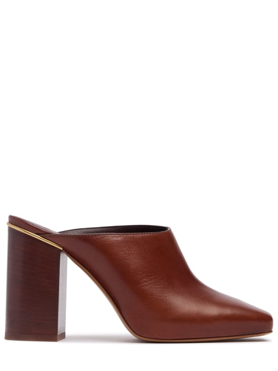 Chloé: Mules Ambre in pelle 100mm - Cognac - women_0 | Luisa Via Roma