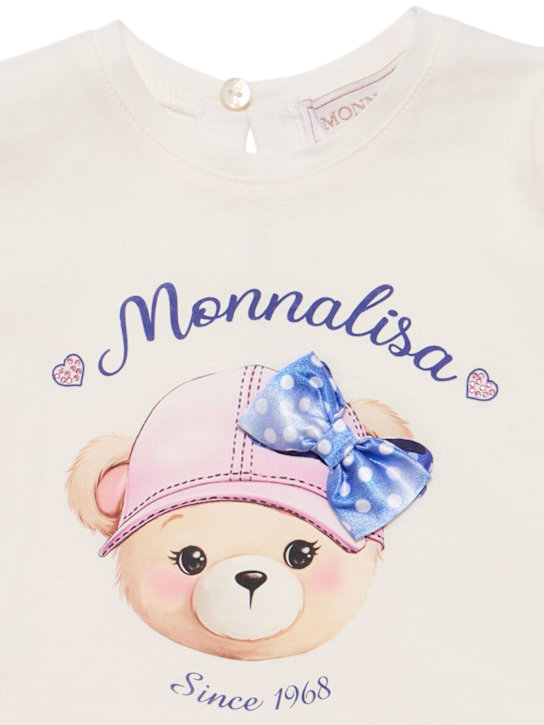 Monnalisa: T-shirt in jersey di cotone stampato - kids-girls_1 | Luisa Via Roma