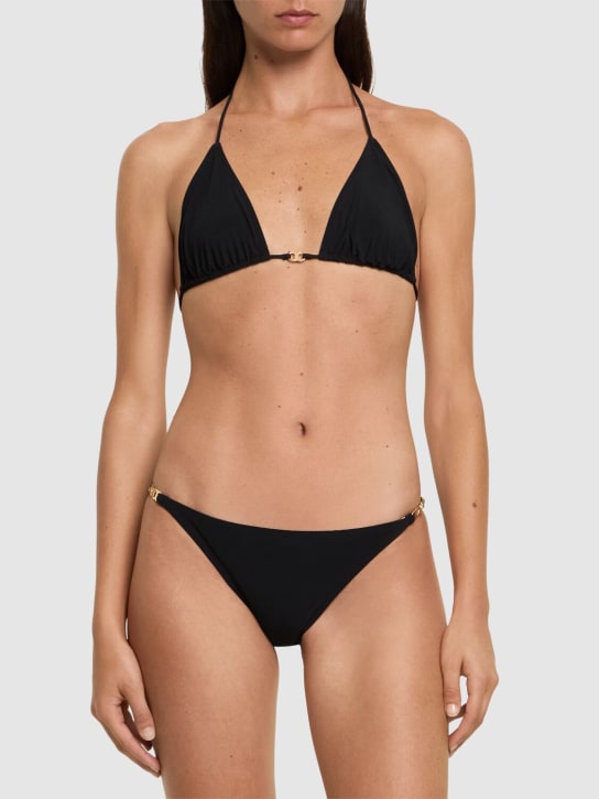 Tory Burch: Top de bikini de cuerda - Black/Gold - women_1 | Luisa Via Roma