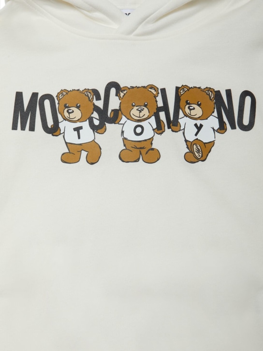 Moschino: Cotton sweatshirt hoodie - White - kids-boys_1 | Luisa Via Roma