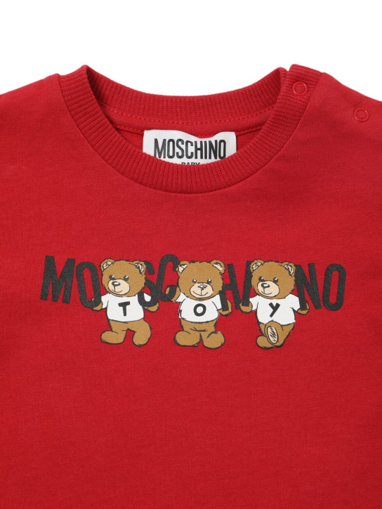 Moschino: Printed cotton jersey t-shirt - kids-boys_1 | Luisa Via Roma