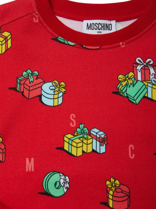 Moschino: Sweatshirt aus Baumwolle - Rot/Bunt - kids-girls_1 | Luisa Via Roma