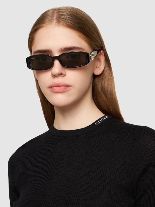 Gucci: G1661S injection sunglasses - Black - women_1 | Luisa Via Roma