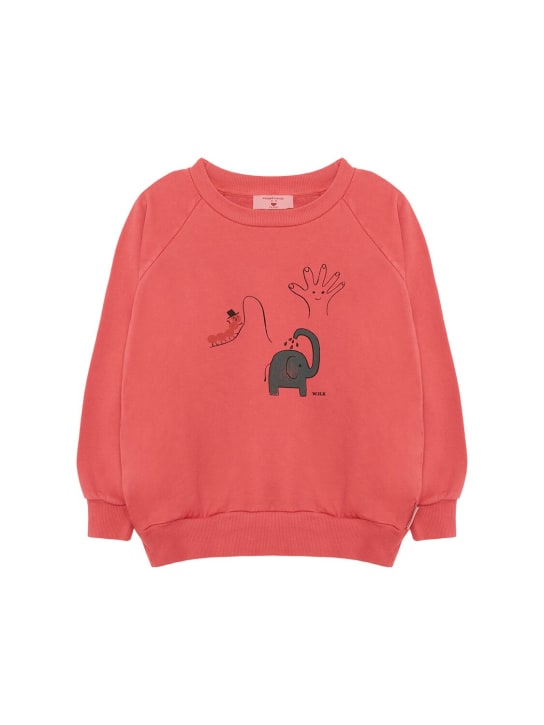 Weekend House Kids: Printed organic cotton blend sweatshirt - Red - kids-boys_0 | Luisa Via Roma