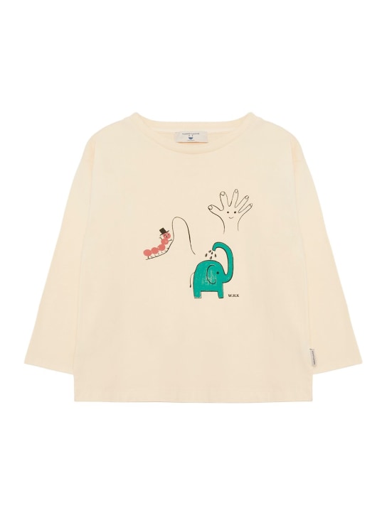 Weekend House Kids: Printed organic cotton jersey t-shirt - Beige - kids-boys_0 | Luisa Via Roma