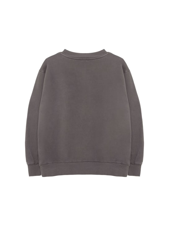 Weekend House Kids: Sweat-shirt en coton biologique mélangé imprimé - Marron - kids-boys_1 | Luisa Via Roma