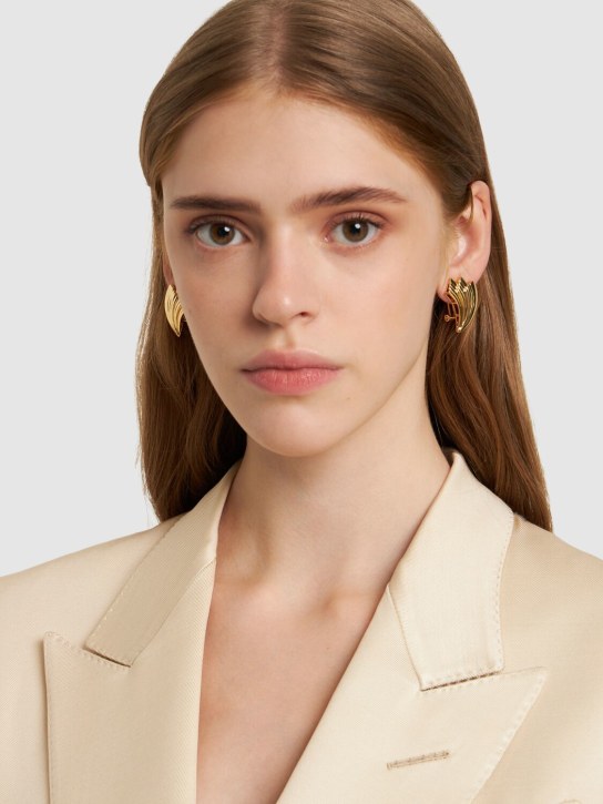 ANINE BING: Fan stud earrings - Gold - women_1 | Luisa Via Roma