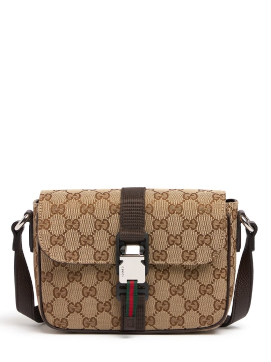 Gucci: New original GG crossbody bag - Beige/Brown - men_0 | Luisa Via Roma