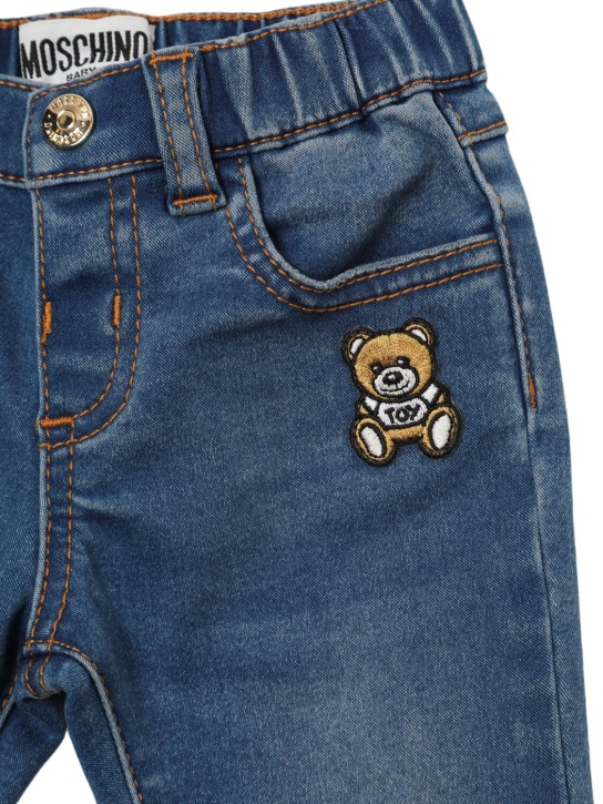 Moschino: Jean en coton stretch - Bleu - kids-boys_1 | Luisa Via Roma