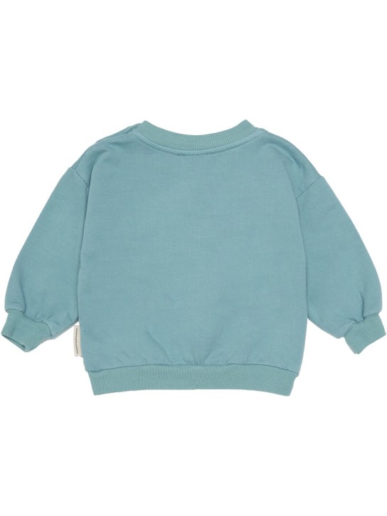 Weekend House Kids: Printed organic cotton blend sweatshirt - Green - kids-girls_1 | Luisa Via Roma