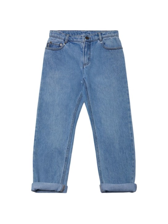 Moschino: Jean en coton - Bleu - kids-boys_0 | Luisa Via Roma