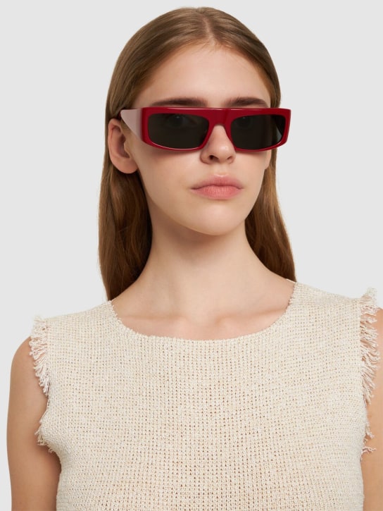 Khaite: KHAITE x Oliver Peoples sunglasses - Red/Grey - women_1 | Luisa Via Roma
