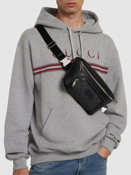 Gucci: Gucci blend GG belt bag - Black - men_1 | Luisa Via Roma