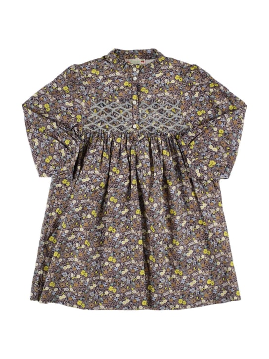 Bonpoint: Printed cotton poplin dress - Renkli - kids-girls_0 | Luisa Via Roma