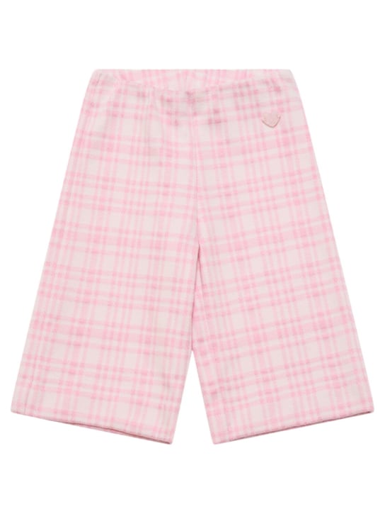 Monnalisa: Pantaloni in misto cotone check - kids-girls_0 | Luisa Via Roma