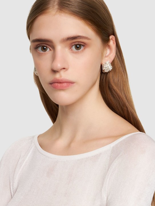Magda Butrym: Crystal stud earrings - Silver - women_1 | Luisa Via Roma