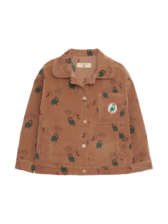 Weekend House Kids: Organic cotton blend corduroy jacket - Brown - kids-girls_0 | Luisa Via Roma