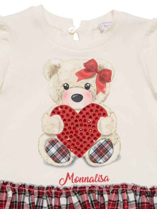 Monnalisa: Maxikleid aus Baumwolle mit Druck - Weiß - kids-girls_1 | Luisa Via Roma