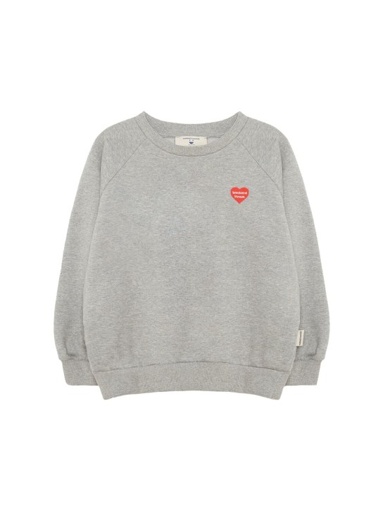 Weekend House Kids: Organic cotton sweatshirt - Grey - kids-girls_0 | Luisa Via Roma