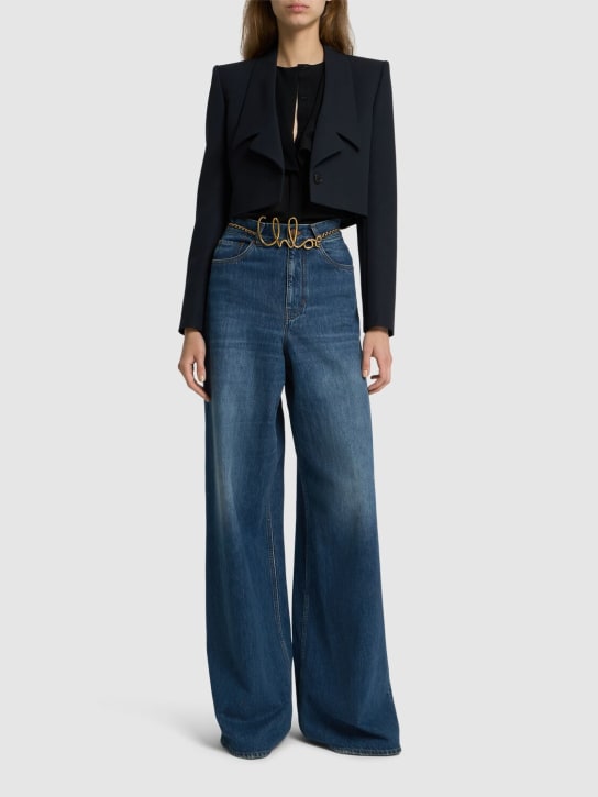 Chloé: Sheer silk long sleeve shirt - women_1 | Luisa Via Roma