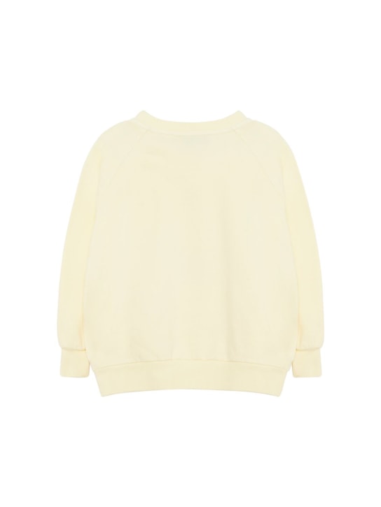 Weekend House Kids: Sweat-shirt en coton biologique mélangé imprimé - Jaune Clair - kids-boys_1 | Luisa Via Roma