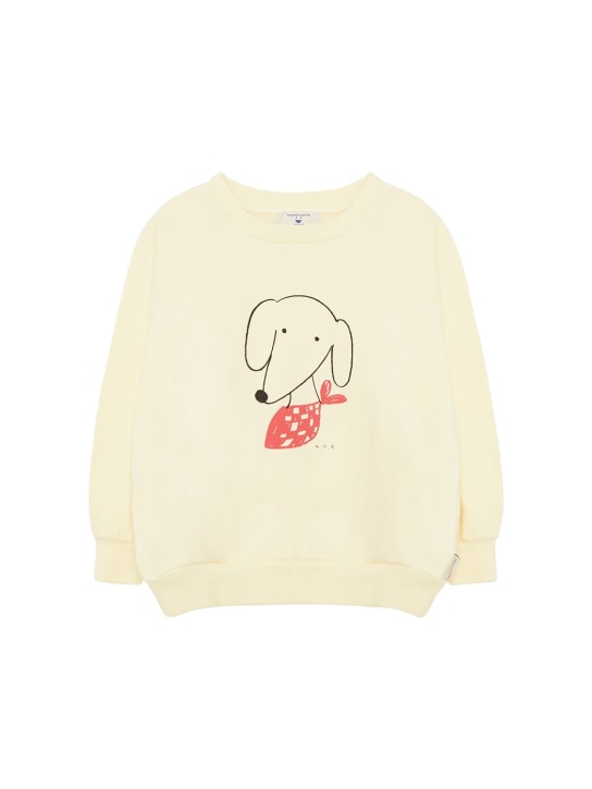 Weekend House Kids: Sweat-shirt en coton biologique mélangé imprimé - Jaune Clair - kids-boys_0 | Luisa Via Roma