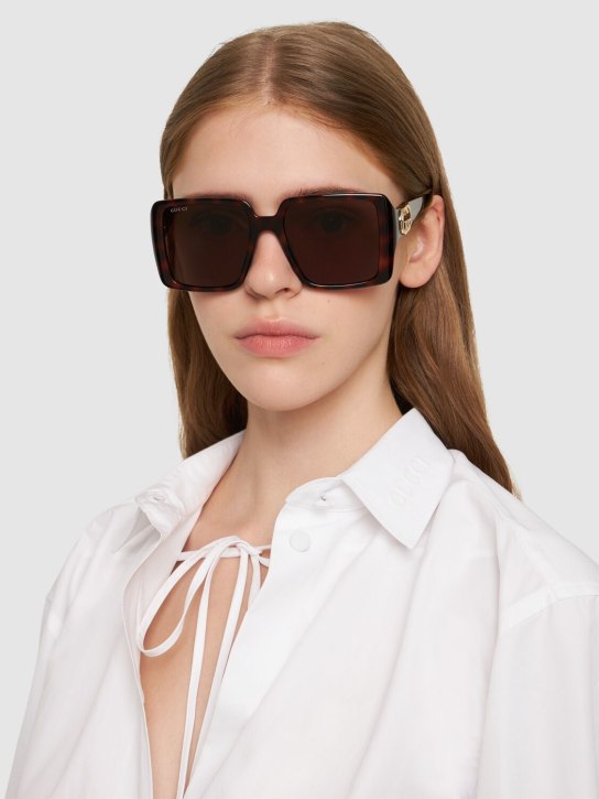 Gucci: G1692S injection sunglasses - Havana - women_1 | Luisa Via Roma