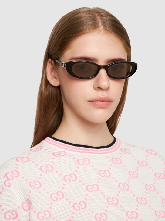 Gucci: G1680S acetate sunglasses - Black/Grey - women_1 | Luisa Via Roma