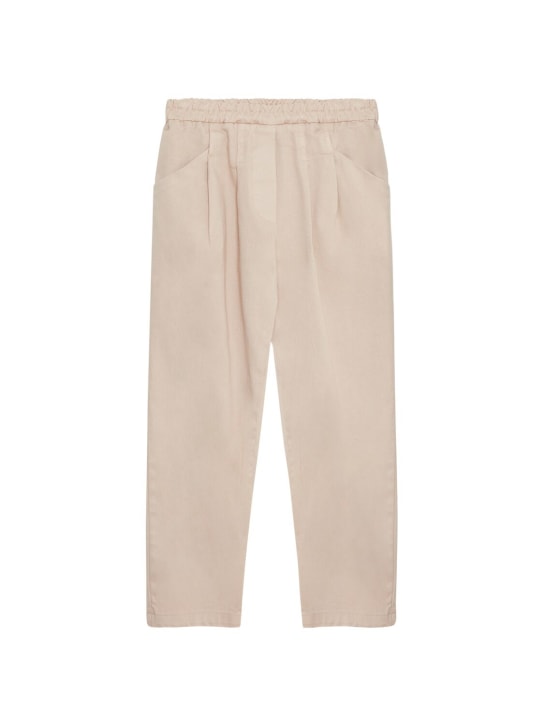 Weekend House Kids: Pantaloni in gabardina di misto cotone organico - Beige - kids-boys_0 | Luisa Via Roma