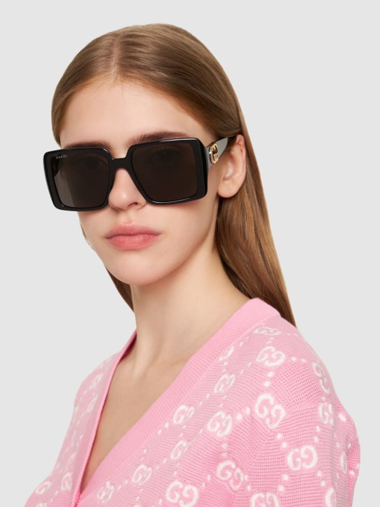 Gucci: G1692S injection sunglasses - Black/Grey - women_1 | Luisa Via Roma