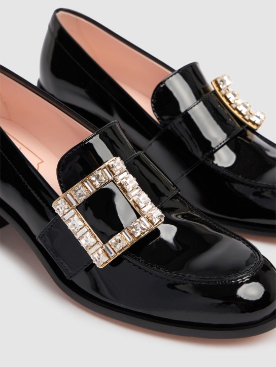 Roger Vivier: 55mm Viv Rangers patent leather loafers - Black - women_3 | Luisa Via Roma