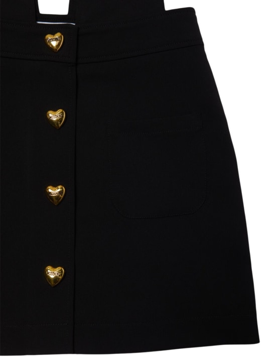 Moschino: Crepe skirt - Black - kids-girls_1 | Luisa Via Roma