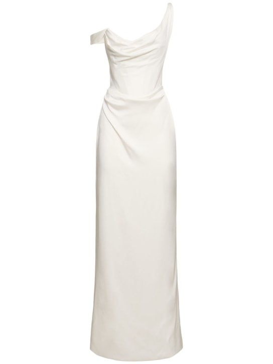 Vivienne Westwood: Nova Grace draped satin bridal gown - women_0 | Luisa Via Roma
