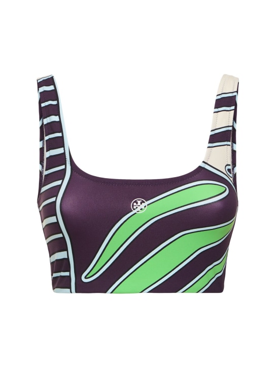 Tory Sport: Printed tech bra top - Multicolor - women_0 | Luisa Via Roma