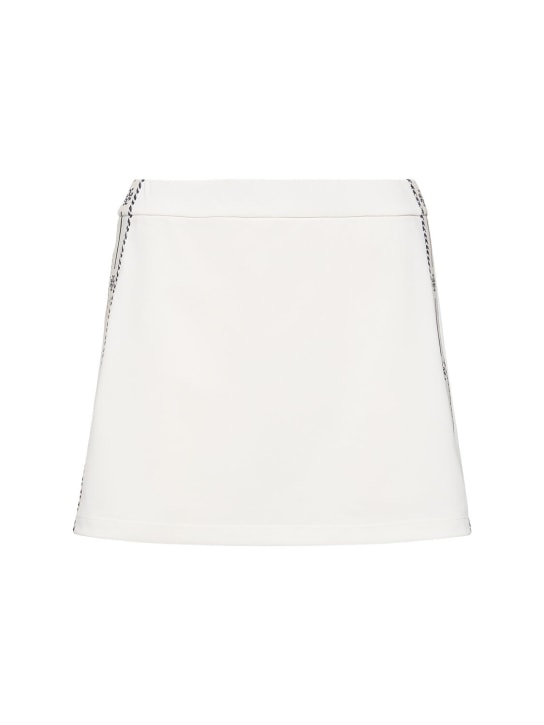 Tory Sport: Tech piquet mini tennis skirt - White - women_0 | Luisa Via Roma