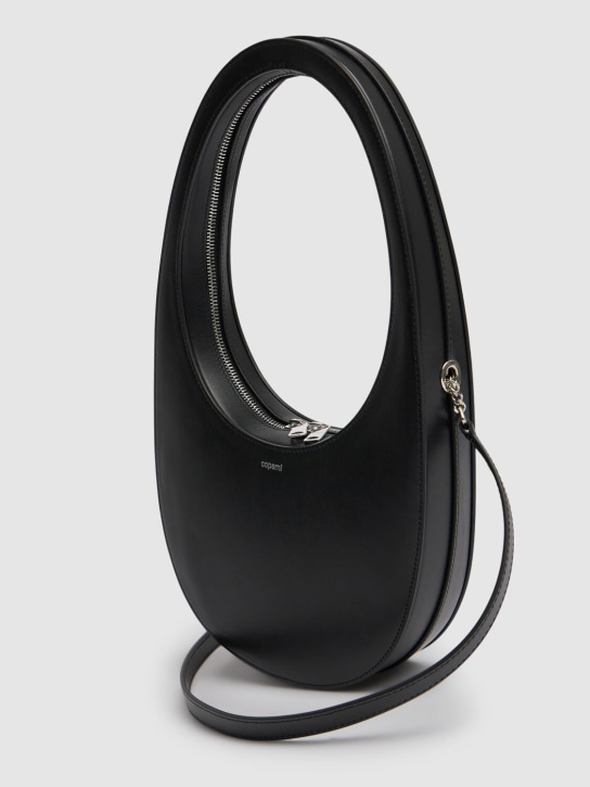 Coperni: Swipe leather crossbody bag - Black - women_1 | Luisa Via Roma