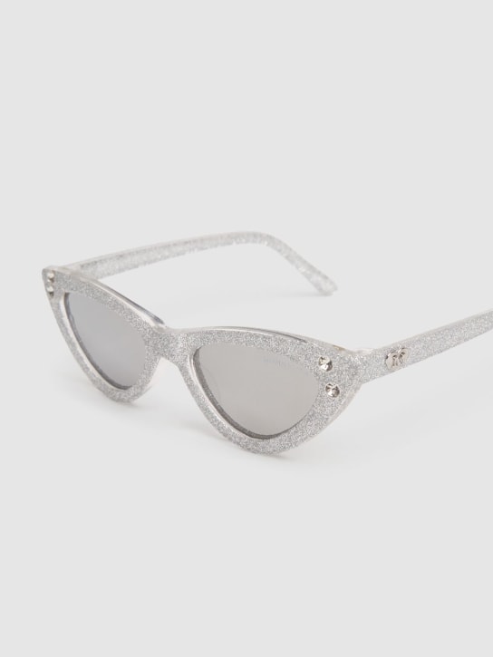 Monnalisa: Glittered sunglasses - Grey - kids-girls_1 | Luisa Via Roma