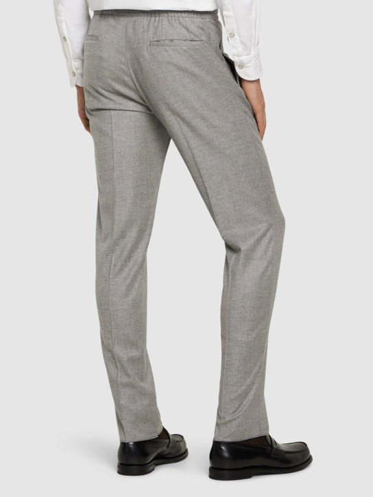 Kiton: Wool blend pants - Grey - men_2 | Luisa Via Roma