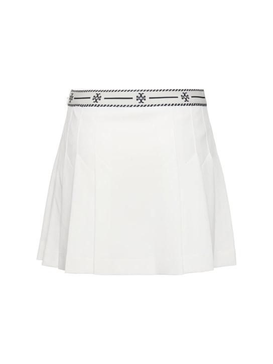 Logo tape pleated twill mini skirt - Tory Sport - Women  | Luisaviaroma