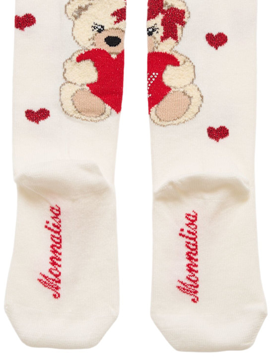 Monnalisa: Collant in jersey di misto cotone stampato - kids-girls_1 | Luisa Via Roma